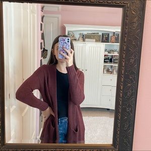 American Eagle Red Cardigan